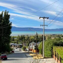 Blick von unserer Straße auf den Lago Argentino