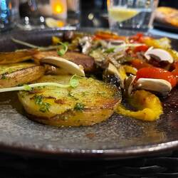 I had a nice grilled vegetarian plate