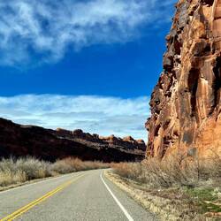 Colorado River on the left