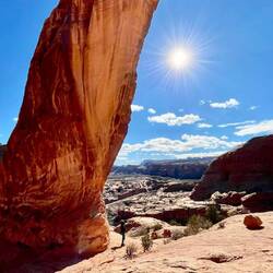 Looking through the arch