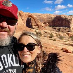 The arch looks so small in this photo