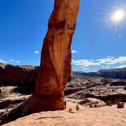 One side of the arch