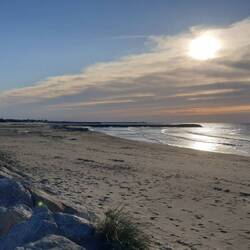 Der Strand direkt am Stellplatz