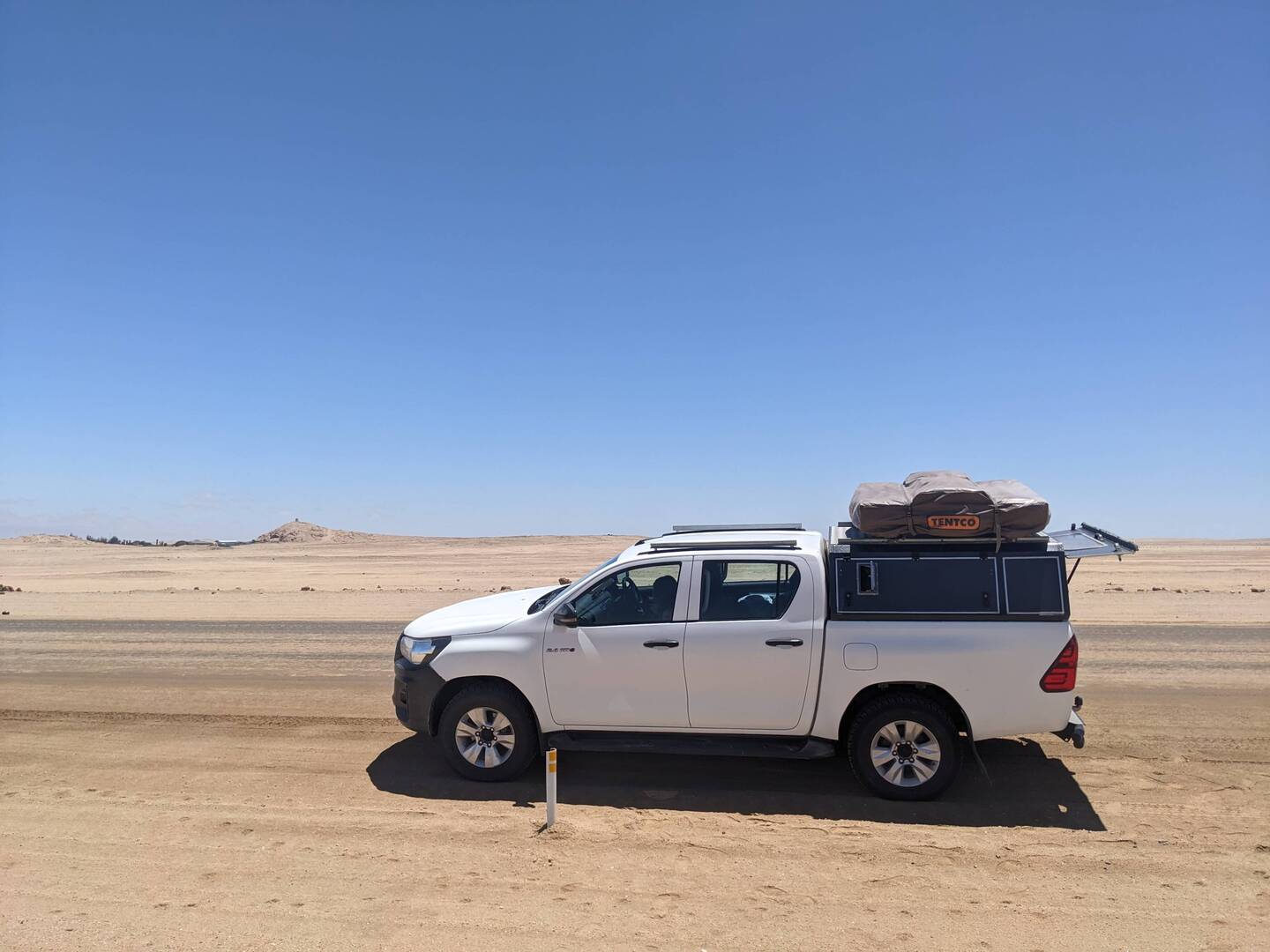 On the desert highway headed to Walvis Bay.