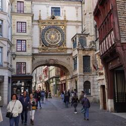 the Gros Horloge, a famous mark of the city