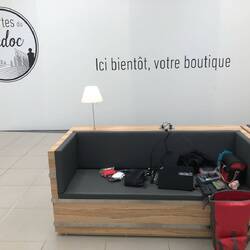 my office for one day. Has coffe, electricity and wifi in the vicinity. perfect