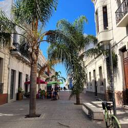 Pedestrian mall is lovely
