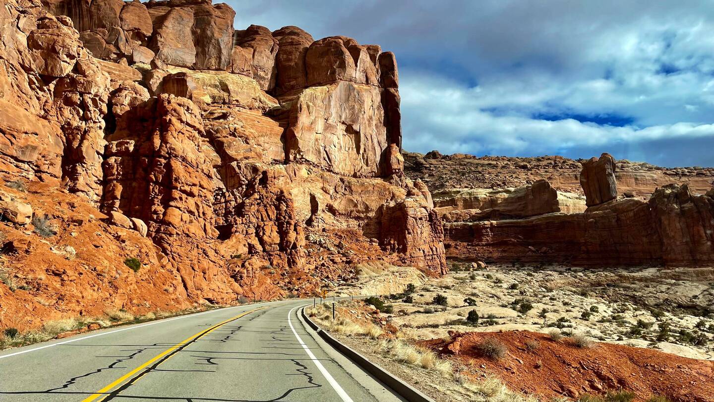 Heading into Arches National Park
