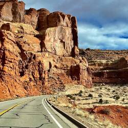 Heading into Arches National Park