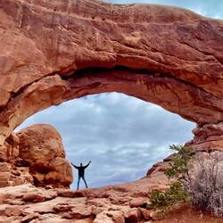 Showing how huge these arches are