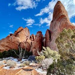 The trail to Sand Dune Arch
