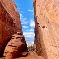 Scenery through the slot