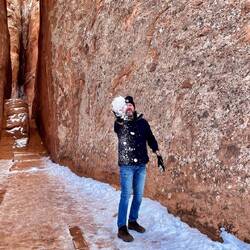 Dave never gives up an opportunity to throw a snow ball