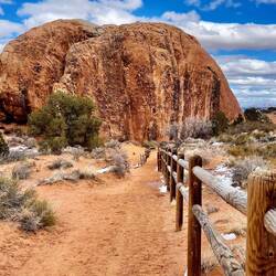 The walkway to Landscape Arch
