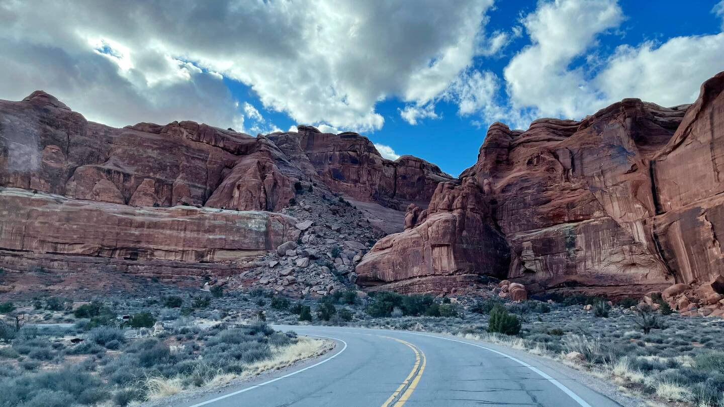 The road out of the park