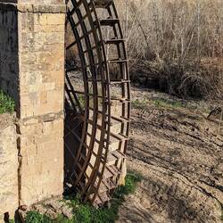 Old water Mill in the mostly dried up Guadalquivir river