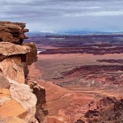 Trying to get a photo to show the sheerness of the cliff