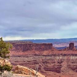 Looking out over where the potash ponds are