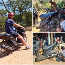 2. Tag, 2x Platte 🙈 zum Glück kann man den Schlauch überall für wenig Geld wechseln lassen 👌😅