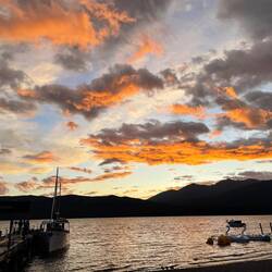 Coucher de soleil à Te Anau