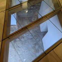 In the 1936s a lower Christian church was found below the mosque. Basilica of Saint Vincent Martyr