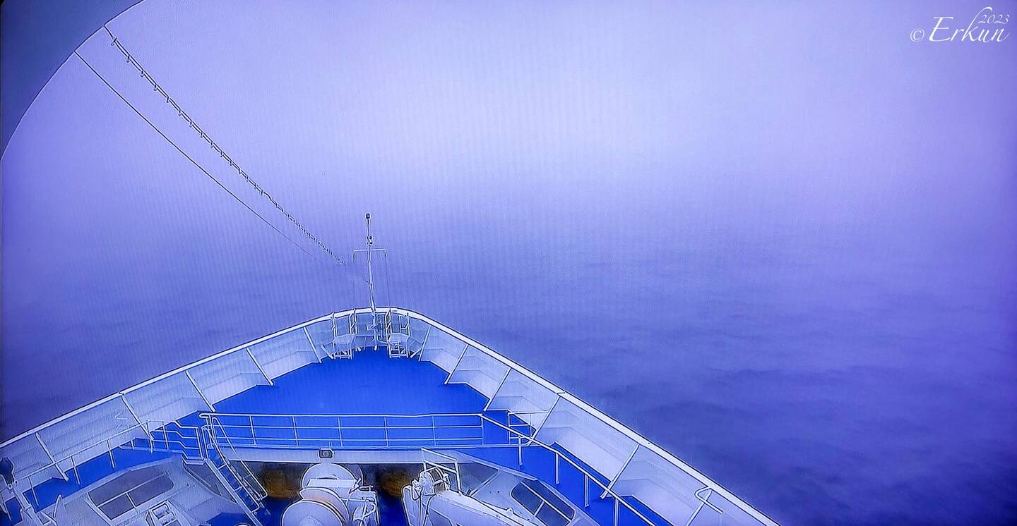 Fog sets in early — Atlantic Ocean.