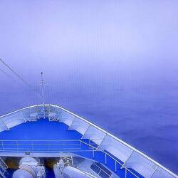 Fog sets in early — Atlantic Ocean.