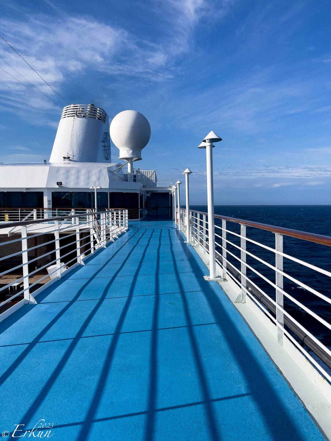 A great morning for a walk on deck 10 ... sunny and warm, but not too warm.