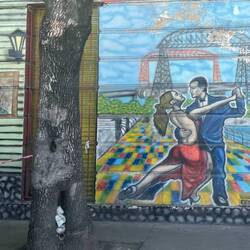 Tango on the walls in the artisans work and live in the streets