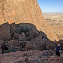 We walked a lot in the shade as the sun was on the other side of the peak.