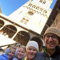 Us before climbing the bell tower