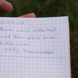 Der Eintrag im Logbuch