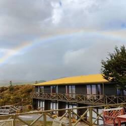 Und am Nachmittag kam auch ein Regenbogen zum Vorschein.