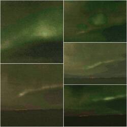 Hard to see, but the northern lights are there