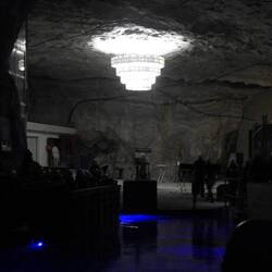 Chandelier is made from marble