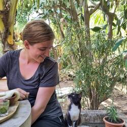 Besuch beim Mittagessen🐈‍⬛