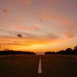Landebahn im Abendrot 🔥