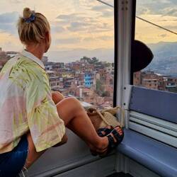 Blick aus der Gondel über Santo Domingo