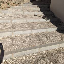 Beautiful public stairs we had to use heading up to our Apt.