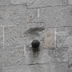 The Canon Ball has been stuck there for over 350 years