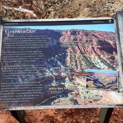 Goosenecks sign explaining how they were formed