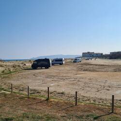 Parkplatz am Strand