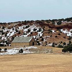 As we came down from the mountain, the snow slowly disappeared