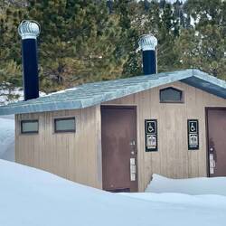 Even a toilet block looks spectacular in the snow