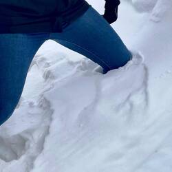 How deep the snow was