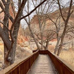 The walkway to the petroglyphs