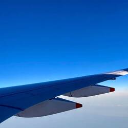 blue sky and the moon