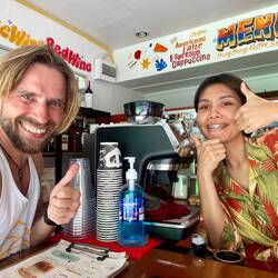 Goodbye to the best coffee at Railay Beach (Maythawee)