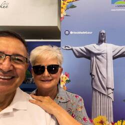 This is as close as we'll get to Christ to Redeemer — Rio de Janeiro, Brazil.
