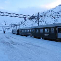 Very cold end of the Flam railway